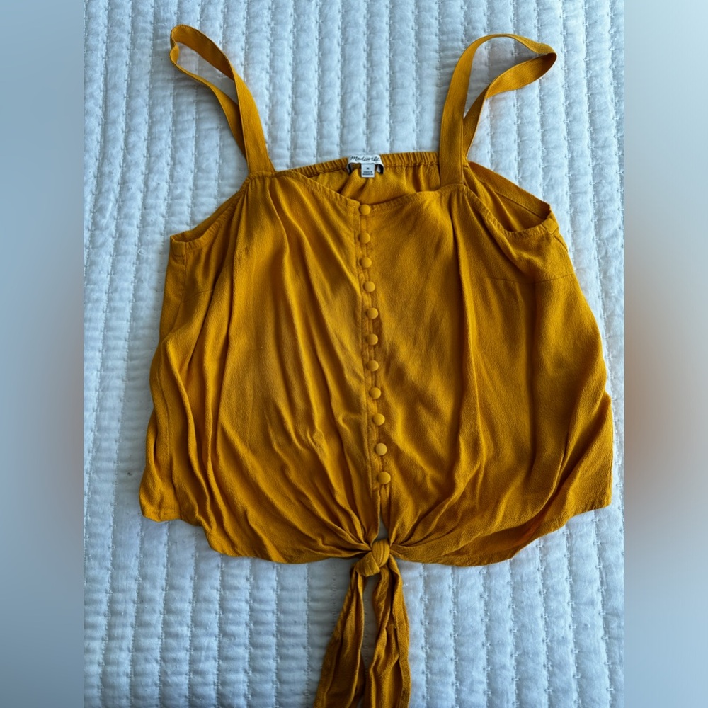 Madewell tie front blouse